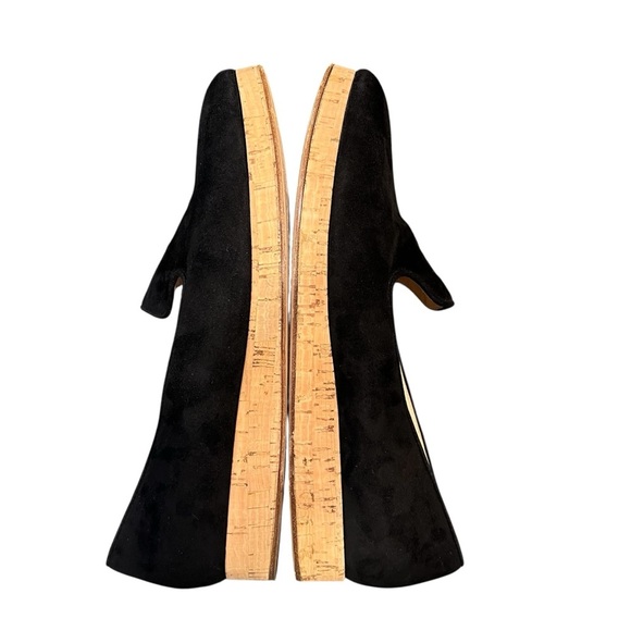 GIANVITO ROSSI Suede Cork Slip-on Black Loafers Size EU 40 - Picture 5 of 13